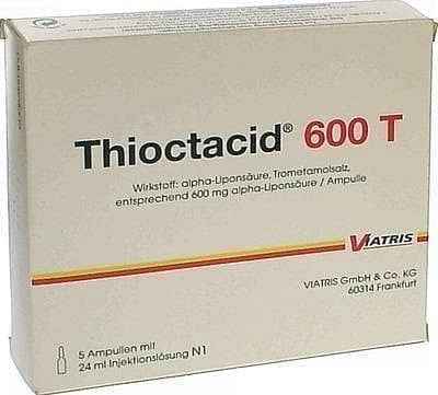 THIOCTACID 600 T injection 5X24 ml diabetic nerve damage (Polyneuropathy)