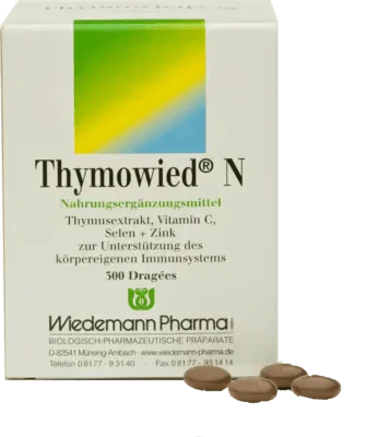 Thymus extract, vitamin C, B6, selenium, zinc, THYMOWIED N Dragees - UKDorf