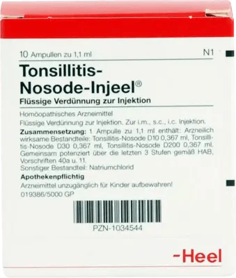 TONSILLITIS Nosode Injeel ampoules - UKDorf