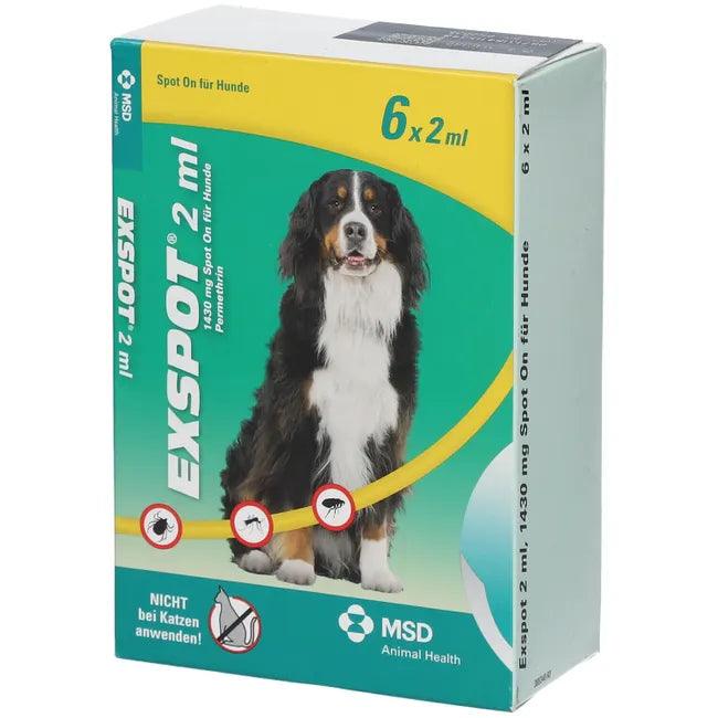 Treatment and prevention of flea and tick infestation, DOG EXSPOT solution for dogs - UKDorf