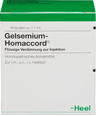 Upper back neuralgia, and pain, GELSEMIUM HOMACCORD ampoules - UKDorf
