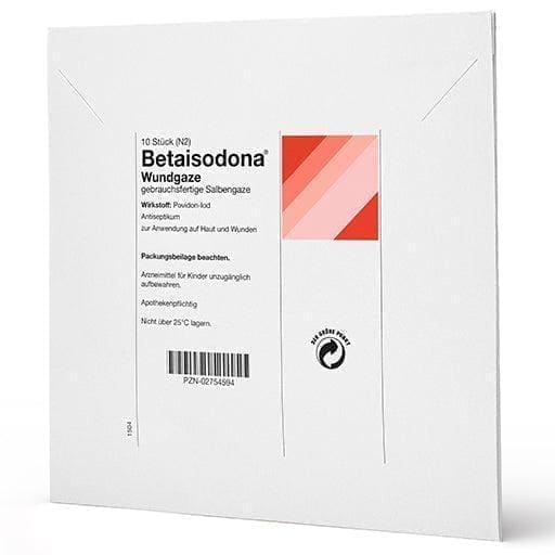 Using gauze on a wound, wound gauze BETAISODONA 10x10 cm - UKDorf