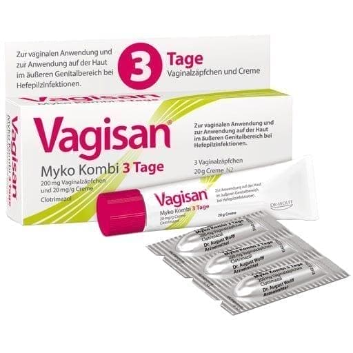 VAGISAN Myko Combi 3 days, clotrimazole, vaginal yeast infection women - UKDorf