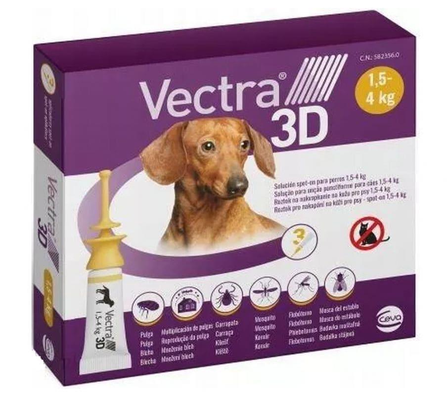 Vectra 3D, Spot-on solution for dogs, 1.5-4 kg - UKDorf