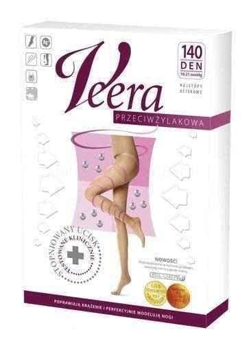 Veera Anti-varicose tights 140 DEN Microfiber black color size 2 x 1 piece UK