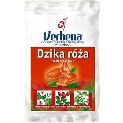 VERBENA Dzika Róż Herbal candies with Vitamin C 60g UK