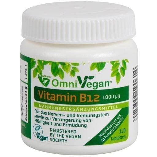 Vitamin B12 1000 µg, methylcobalamin OMNIVEGAN tablet with berry flavor - UKDorf