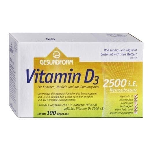 Vitamin d3 vegan, GESUNDFORM Vitamin D3 2,500 IU - UKDorf