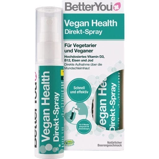 Vitamin D3, vitamin B12, iron and iodine, BETTERYOU Vegan Health Direct Spray N - UKDorf