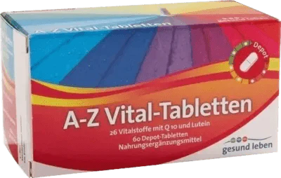 VITAMINS, HEALTHY LIVE AZ Vital Tablets, Q10 and lutein, minerals - UKDorf