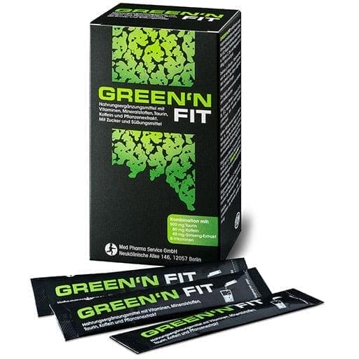 Vitamins, minerals, taurine, caffeine, ginseng, GREEN'N FIT drinking granules - UKDorf
