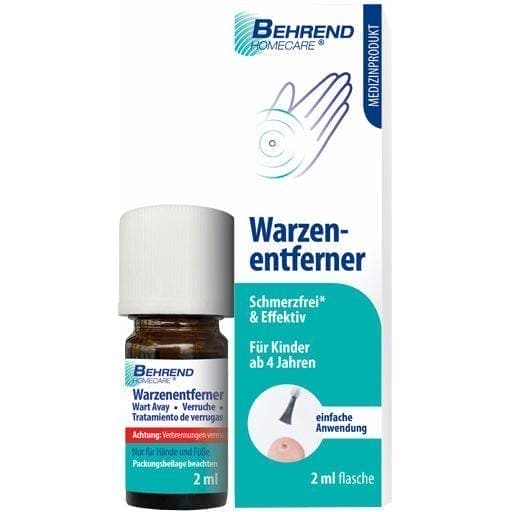 Wart removal, BEHREND wart remover liquid, monochloroacetic acid, verruca vulgaris - UKDorf