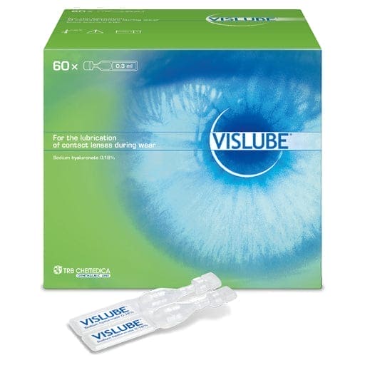 WET contact lenses, hyaluronic acid, electrolytes, VISLUBE disposable doses - UKDorf