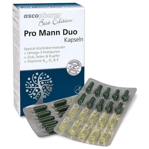 zinc, selenium, copper, omega-3, pumpkin seed, BEST EDITION Pro Man Duo hard capsules - UKDorf