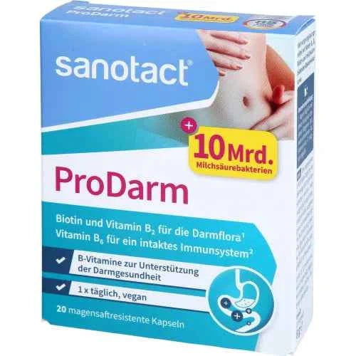 10 billion lactic acid bacteria, ProDarm gastro-resistant hard capsules
