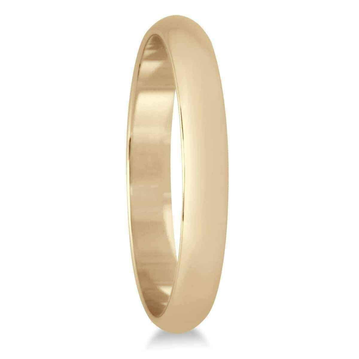 10k Yellow Gold Domed Wedding Band UK