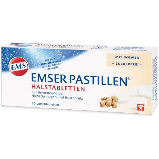 EMSER Pastilles throat lozenges with ginger sugar-free - UKDorf 