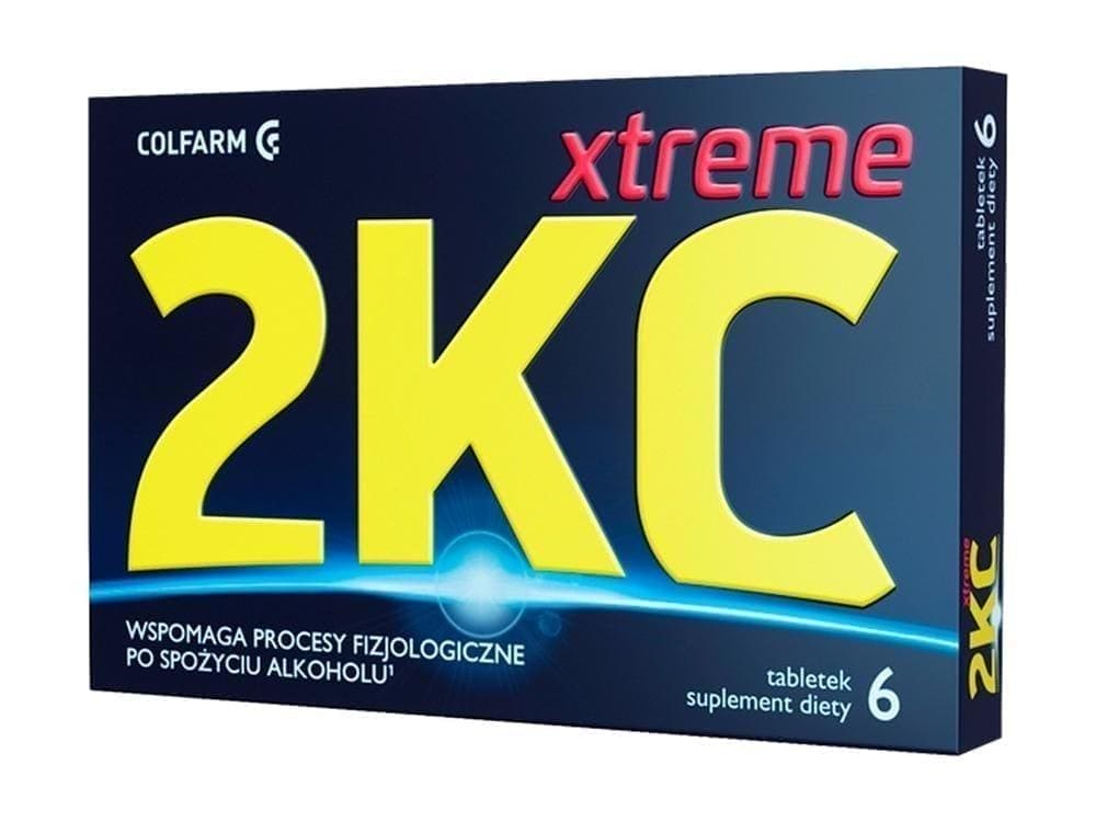 2KC Xtreme x 6 tablets after excessive consumption of alcohol Anti Hangover UK