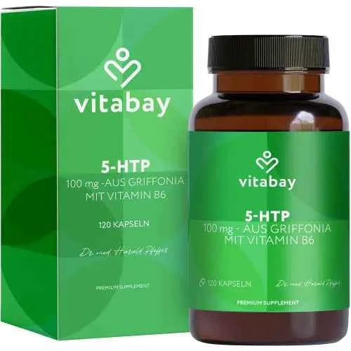 5-HTP 100 mg Griffonia + Vitamin B6 Capsules 120 count