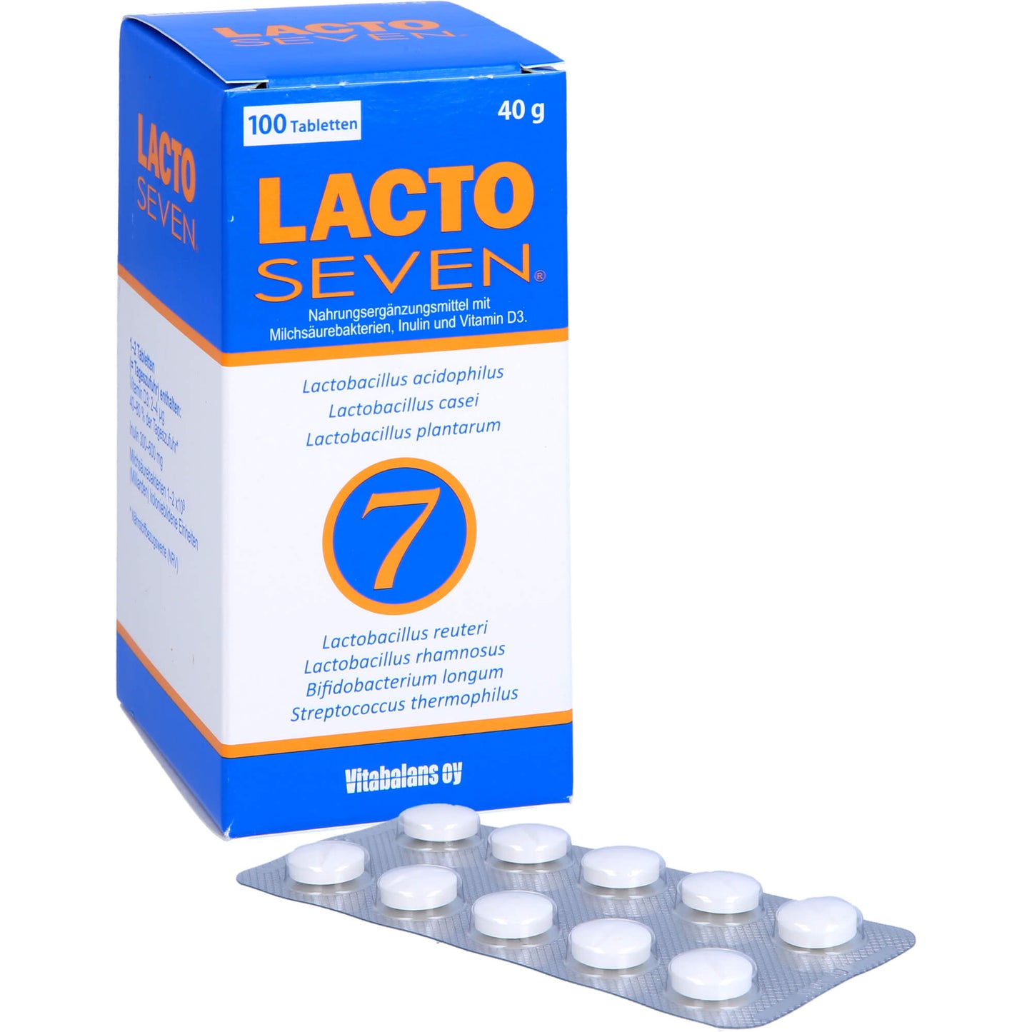7 probiotic lactic acid bacteria LACTO SEVEN tablets