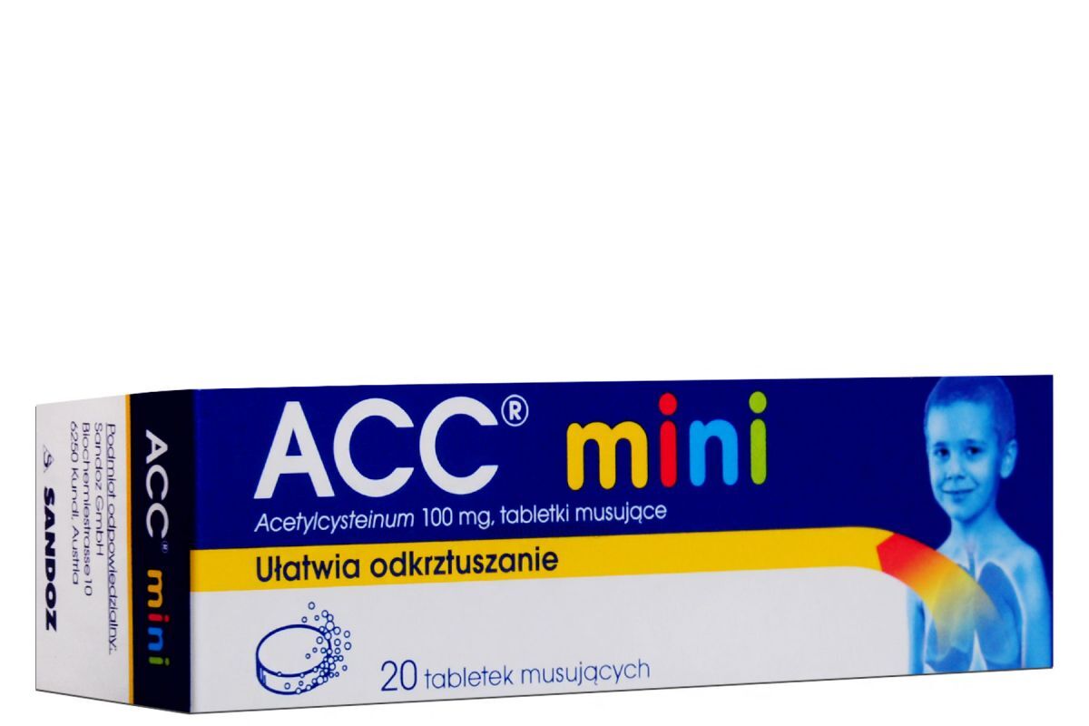 ACC Mini 100mg x 20 effervescent , 6 years+