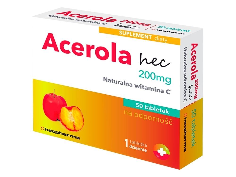 ACEROLA Natural Vitamin C 200mg x 50 tablets, vitamin c tablets