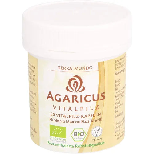 AGARICUS VITAL MUSHROOM Organic Terra Mundo Capsules - UKDorf 