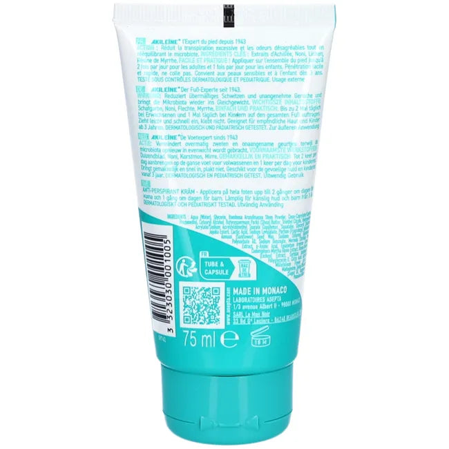 AKILEINE anti-perspirant foot cream 75 ml