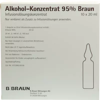 ALCOHOL 95% concentrate for infusion solution