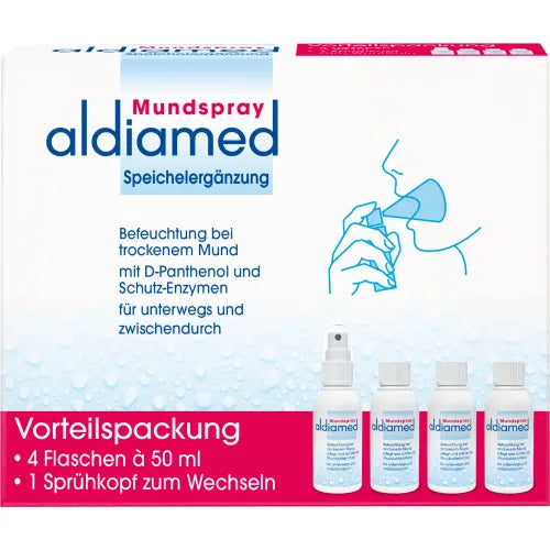 ALDIAMED Oral Spray for Saliva Supplementation, Value Pack 4 x 50 ml