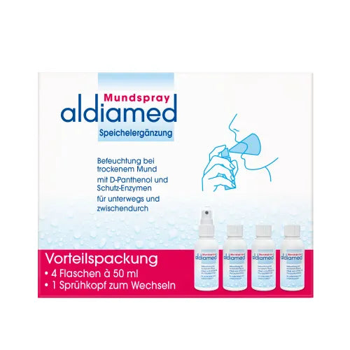 ALDIAMED Oral Spray for Saliva Supplementation, Value Pack 4 x 50 ml