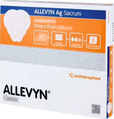 ALLEVYN Ag Sacrum 17x17 cm wound dressing - UKDorf 