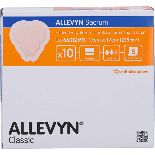 ALLEVYN Sacrum small 17x17 cm adhesive wound dressing