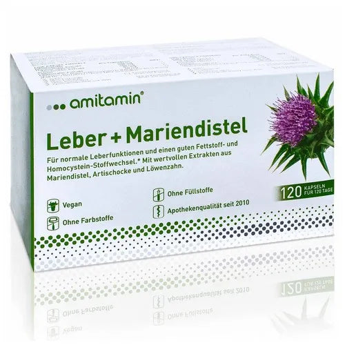 AMITAMIN Milk Thistle + Liver Capsules 120 count