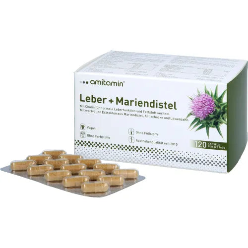 AMITAMIN Milk Thistle + Liver Capsules 120 count