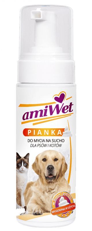 AMIWET Dry Washing Foam for Dogs and Cats - UKDorf 