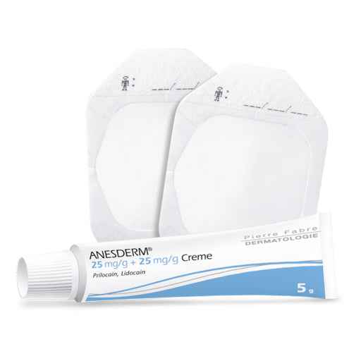 ANESDERM 25 mg-g + 25 mg-g Cream + 10 Patches