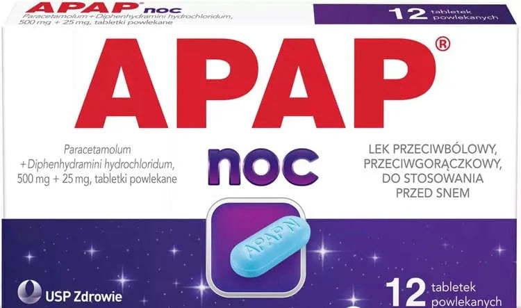 APAP Night x 12 tablets - UKDorf 