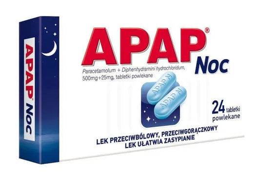 APAP Night x 24 tablets - UKDorf 