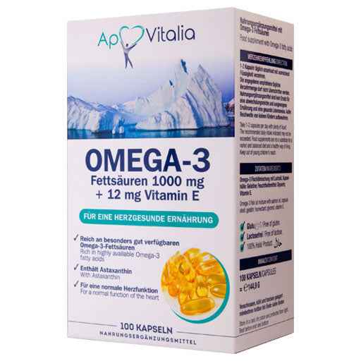 APOVITALIA Omega-3 fatty acids 1000mg+12mg Vit.E