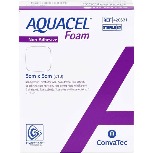 AQUACEL Foam non-adhesive 5x5 cm dressing