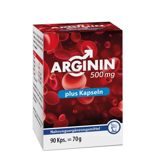 ARGININE 500 mg Plus Capsules - UKDorf 