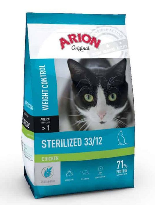 ARION Original Cat Sterilized 33/12 Chicken Cat food - UKDorf 