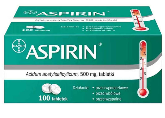 ASPIRIN 500 mg 100 tablets