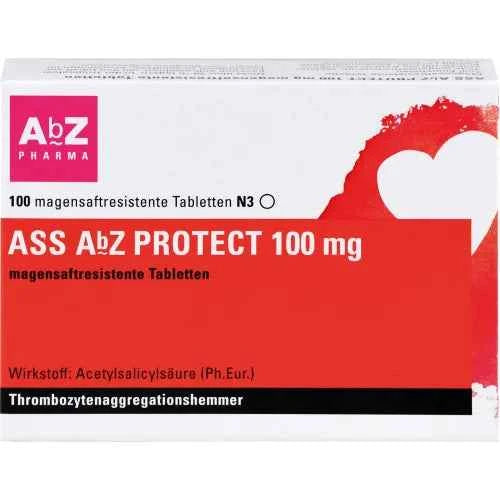 ASS AbZ PROTECT 100 mg gastric juice resistant tablet. 100 pieces