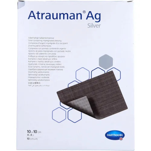 ATRAUMAN Ag 10x10 cm sterile compresses, 10 pieces