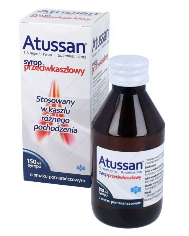 ATUSSAN syrup, Stops cough of different etiology