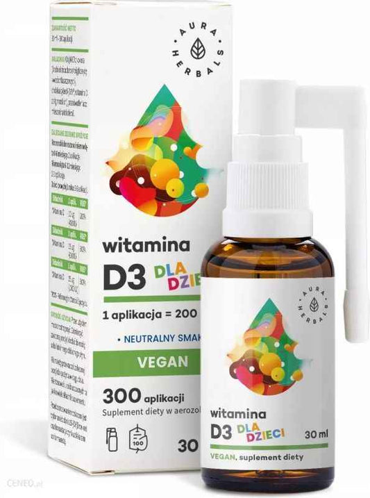 AURA HERBALS Vitamin D3 for children VEGAN aerosol 30 ml
