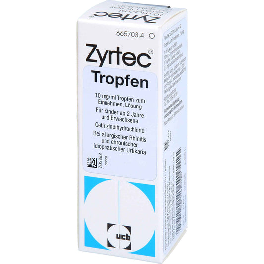 Allergic rhinitis and for the relief of hives (urticaria), ZYRTEC 10 mg eye drops