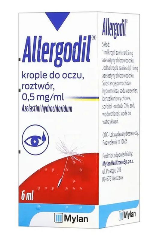 Allergodil eye drops of 0.5 g / 1 ml 6ml, antihistamine